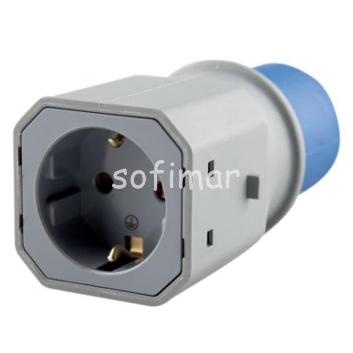 Adaptador Industrial IP44 2P+T Base 2P - Imagen 1