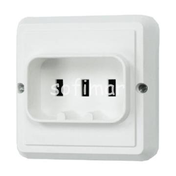 Base Clavija Horno ONLEX BLANCA 25 A. - Imagen 1