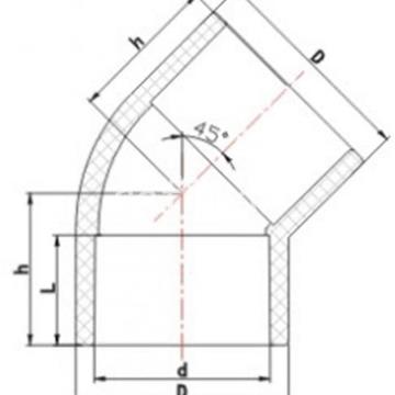 Codo 45º Pegar Pegar PVC - Imagen 2