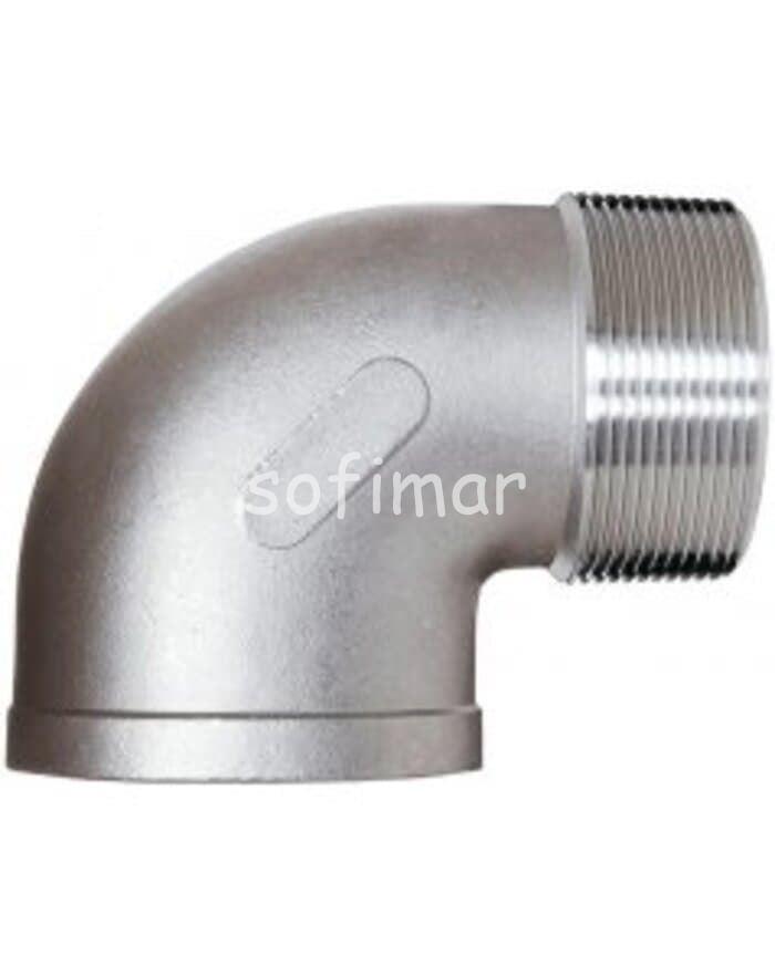 Codo 90º Macho Hembra Inox 316 ISO 4144 - Imagen 1