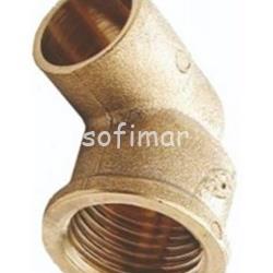 Codo Hembra Roscar Soldar Tubo Cobre - Imagen 1
