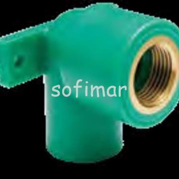 CODO PPR CON ROSCA HEMBRA CON SOPORTE PN25 - Imagen 1