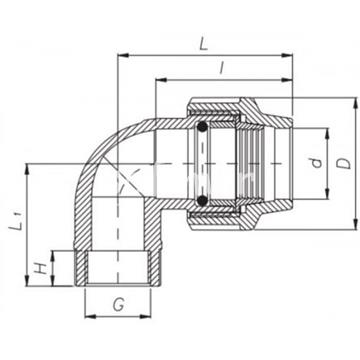 Codo Rosca Hembra PP para PE Negro - Imagen 2