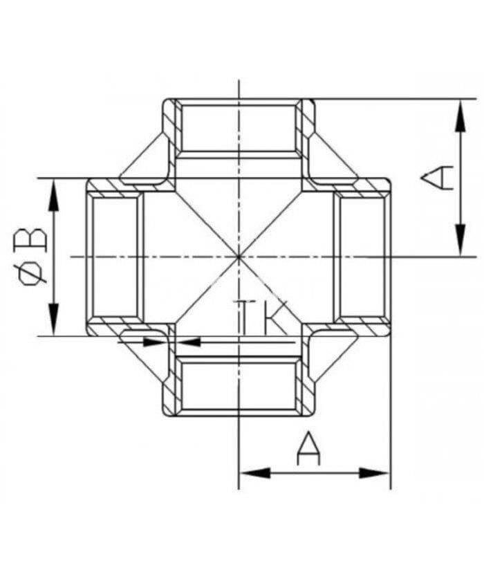 Cruz Inox 316 ISO4144 - Imagen 2