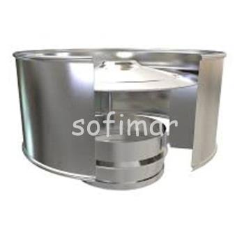 Deflector Antirretorno Inox Simple Convesa - Imagen 1