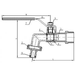 Grifo Esfera Jardín Hembra Hembra Todo Inox - Imagen 2
