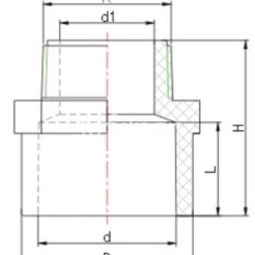 Manguito Mixto Macho Roscar Pegar PVC - Imagen 2