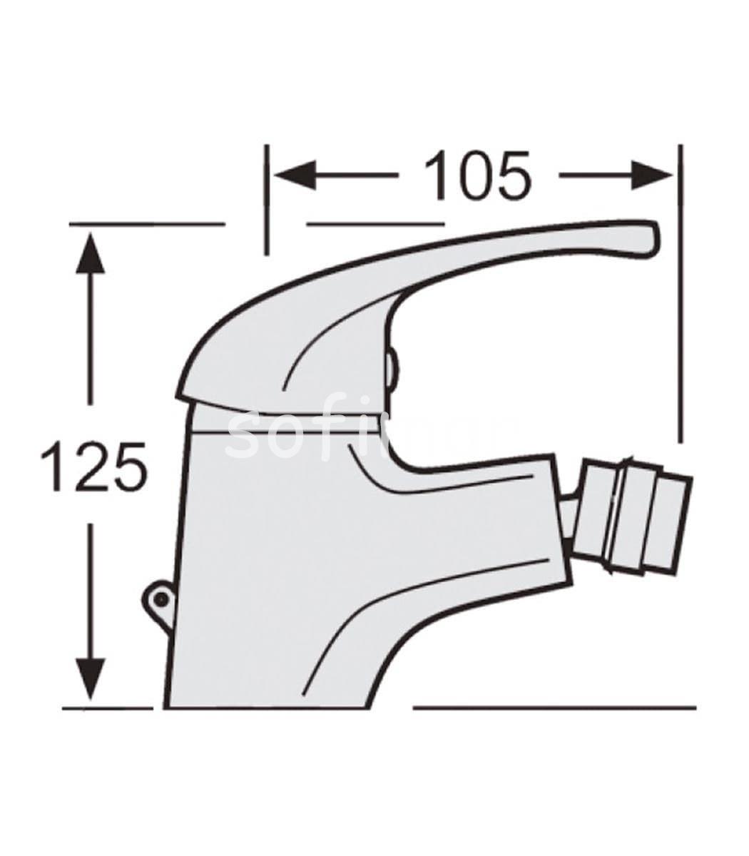 Monomando de bidet Aries - Imagen 2