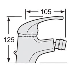 Monomando de bidet Aries - Imagen 2