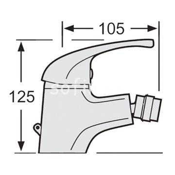 Monomando de bidet Aries - Imagen 2