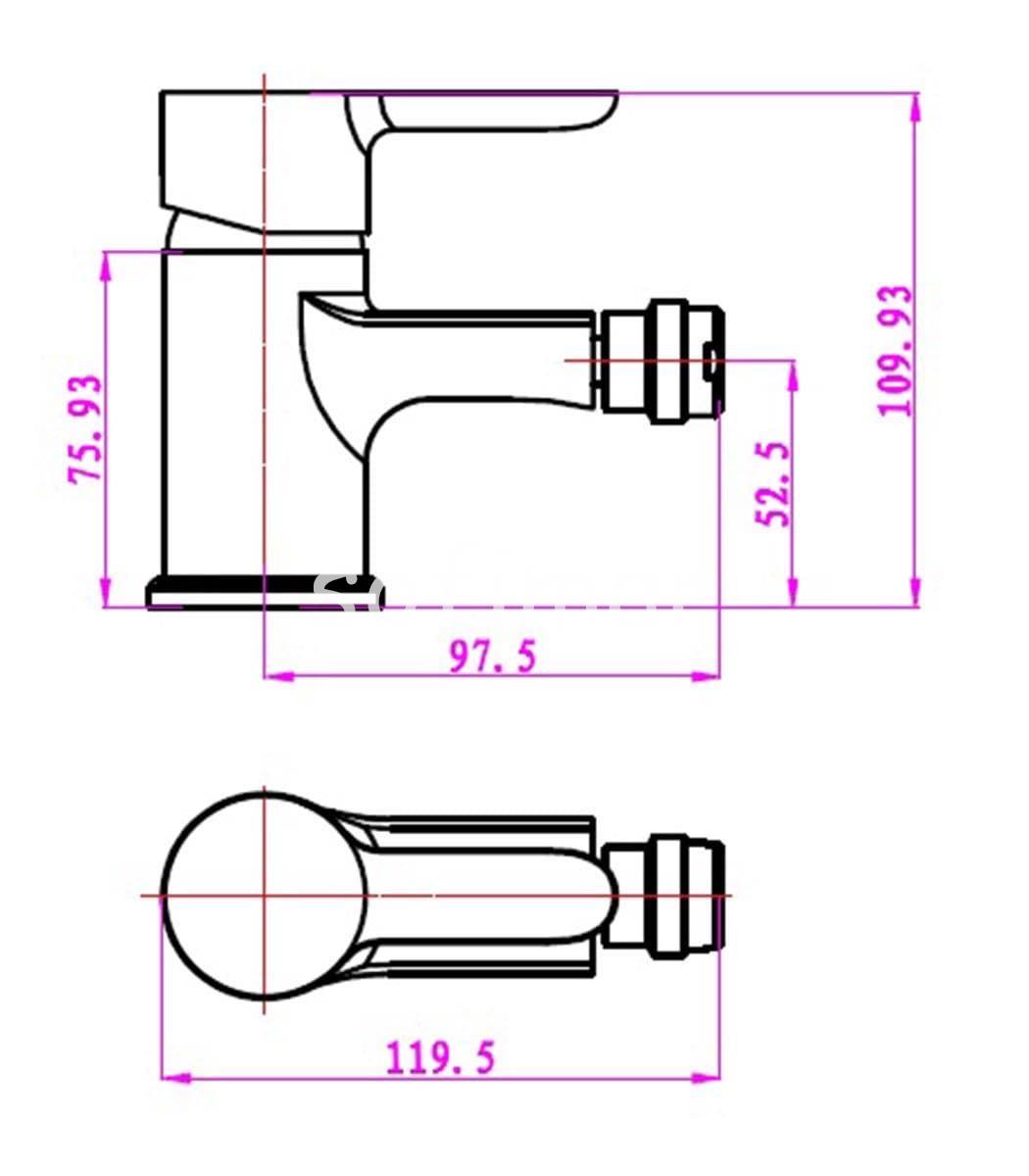 Monomando de bidet Golf - Imagen 2