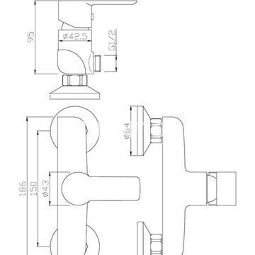 Monomando de ducha Kappa - Imagen 2