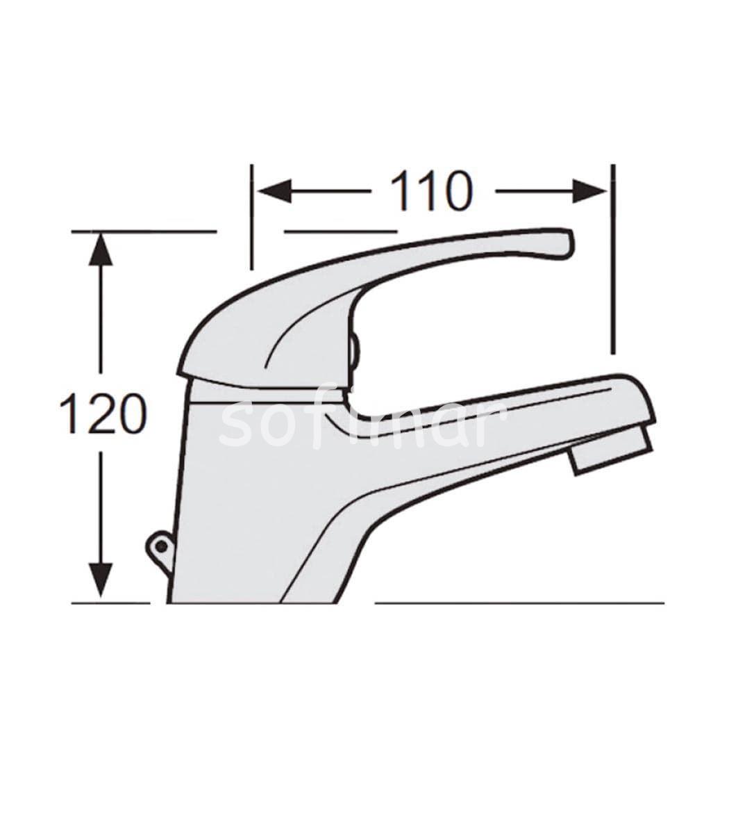 Monomando de lavabo Aries - Imagen 2