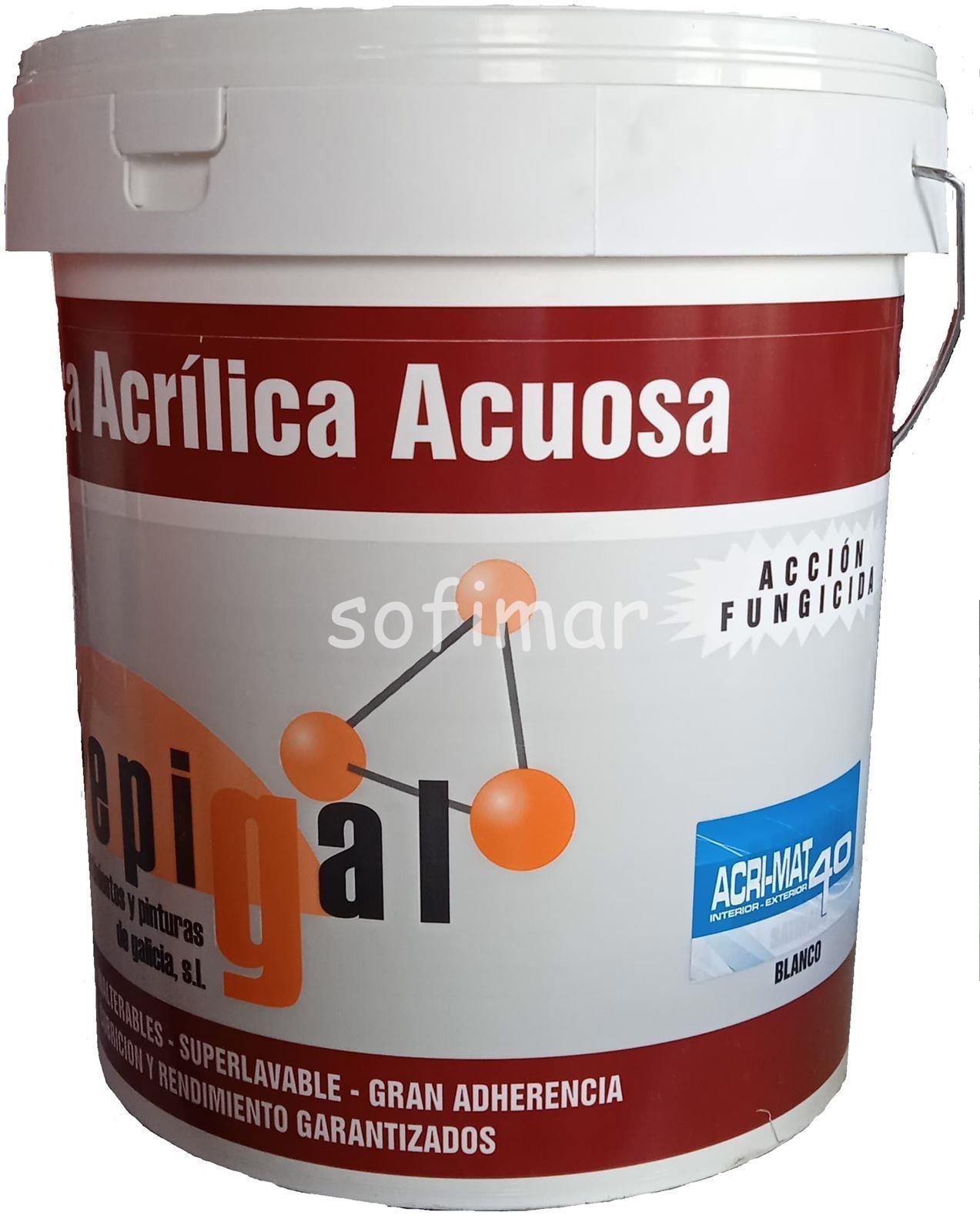 Pintura transpirable de interiores Sopgal que evita la aparición de moho en  pareces Envase kilos 25 kgs Acabado Antimoho Acrílico Mate Interior