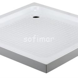 Plato de ducha de fibra cuadrado - Imagen 1
