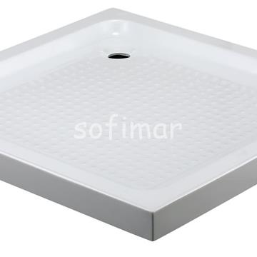 Plato de ducha de fibra cuadrado - Imagen 1