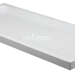 Plato de ducha de fibra rectangular - Imagen 1