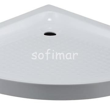 Plato de ducha de fibra semicircular - Imagen 1