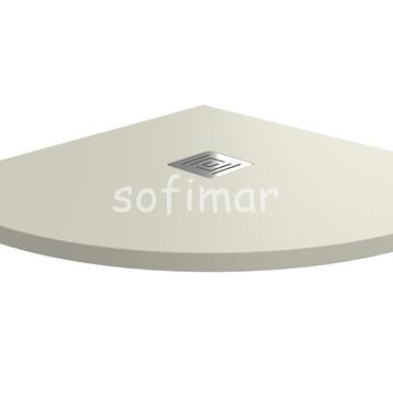 Plato de ducha semicircular resina Ardesia Plus - Imagen 2