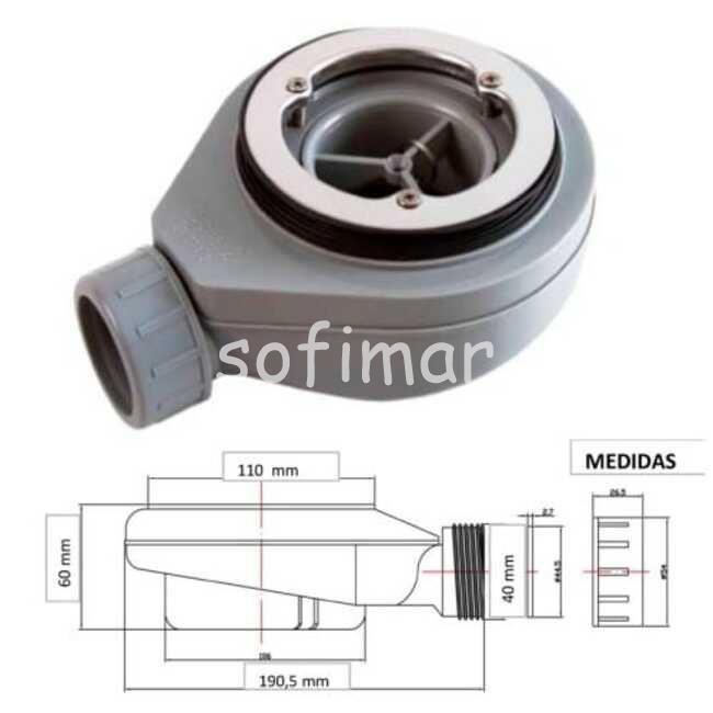 Plato de ducha semicircular resina Ardesia Plus - Imagen 6