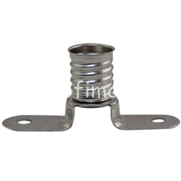 Portalamparas E-10 Niquel Puente - Imagen 1