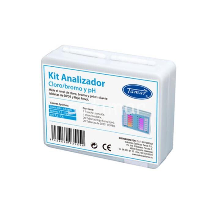 Tamar Test Kit DPD1 Cloro/Bromo y pH, medidor de Cloro/Bromo y pH para piscinas, En Pastillas. - Imagen 1