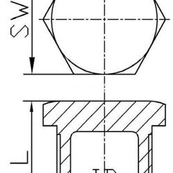 Tapón Macho Inox 316 ISO 4144 - Imagen 2