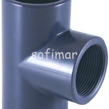 Tes Mixta Rosca Hembra Roscar Pegar PVC - Imagen 1