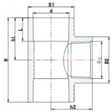 Tes Mixta Rosca Hembra Roscar Pegar PVC - Imagen 2