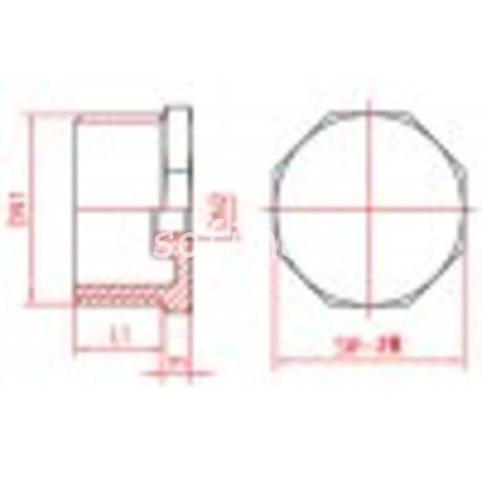 Tuerca Reducida Exagonal Inox 316 ISO 4144 - Imagen 2