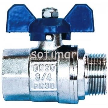 Válvula esfera Macho Hembra Mariposa - Imagen 1